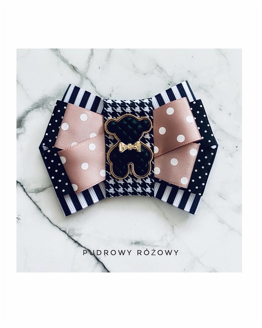 Pudrowo -Czarna Brosza z MISIEM Nowość