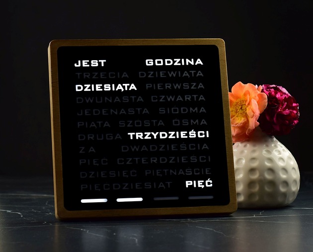 Word Clock - zegarek słowny j. polski