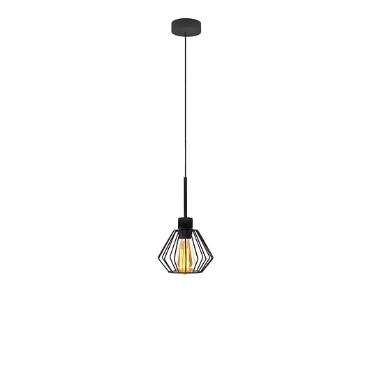 Loftowa lampa wisząca do salonu KOLOMBO LOFT w kolorze klasycznej czerni