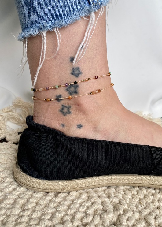 Bransoletka na nogę Kamień Słoneczny