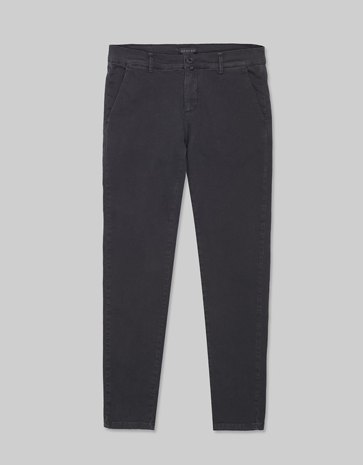 Męskie spodnie materiałowe casual menfi grafit slim fit