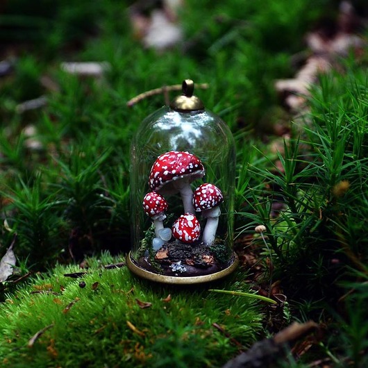 Leśny naszyjnik z muchomorami