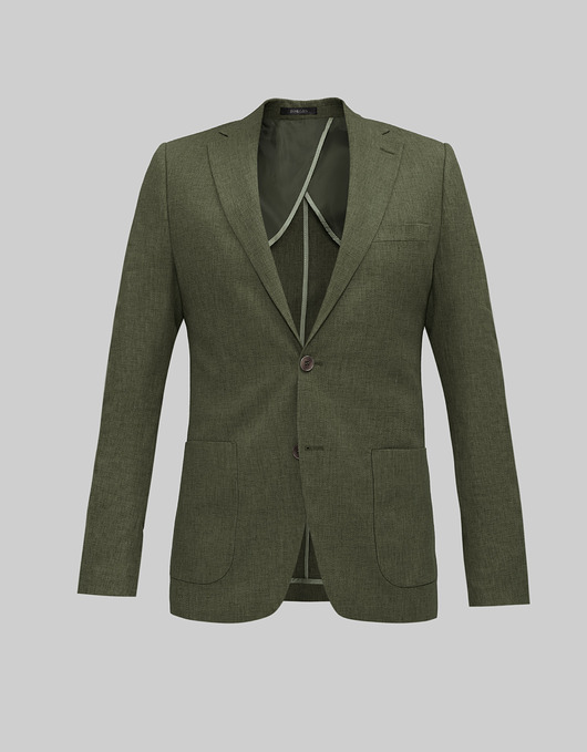 Męska marynarka casual almese zielony slim fit