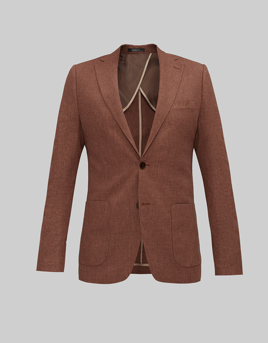 Męska marynarka casual almese ceglasty slim fit