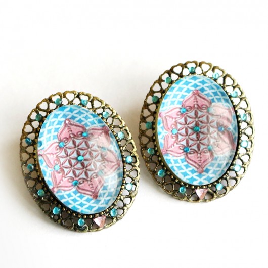 KWIAT ŻYCIA kolczyki