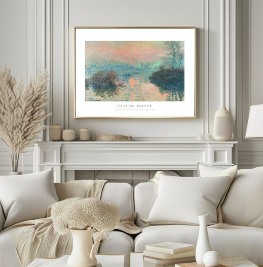 PLAKAT Claude Monet, zachód słońca