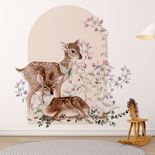 Naklejka Kwiecista Dolina-beige