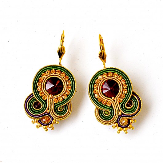 Sutaszowe kolczyki BOHO