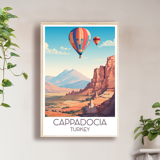 Turcja - Kapadocja, Cappadocia - Plakat, pamiątka dla podróżnika