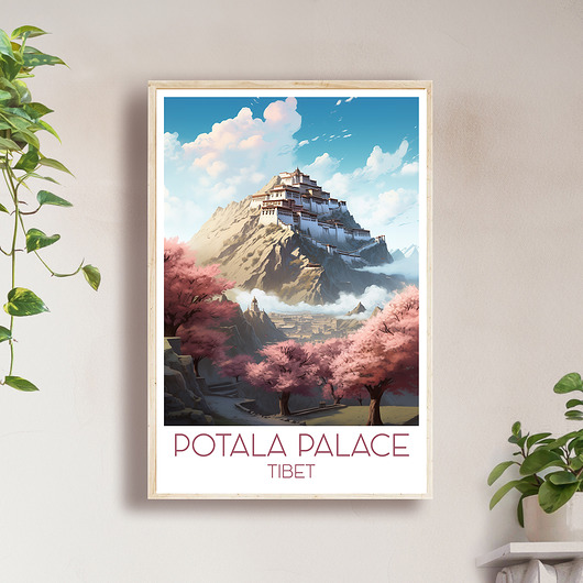 Tybet - Pałac Potala - Plakat, pamiątka dla podróżnika