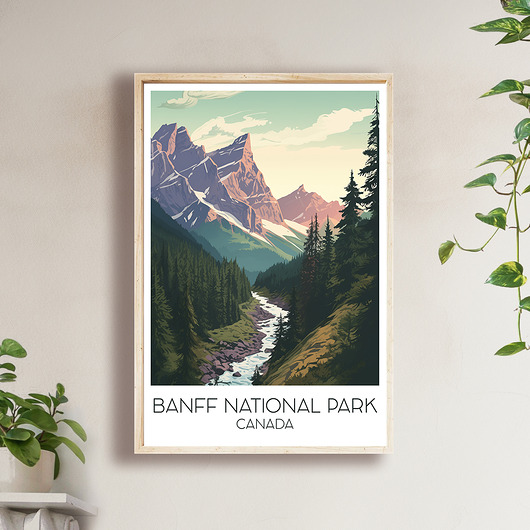 Kanada - Park Narodowy Banff - Plakat, pamiątka dla podróżnika