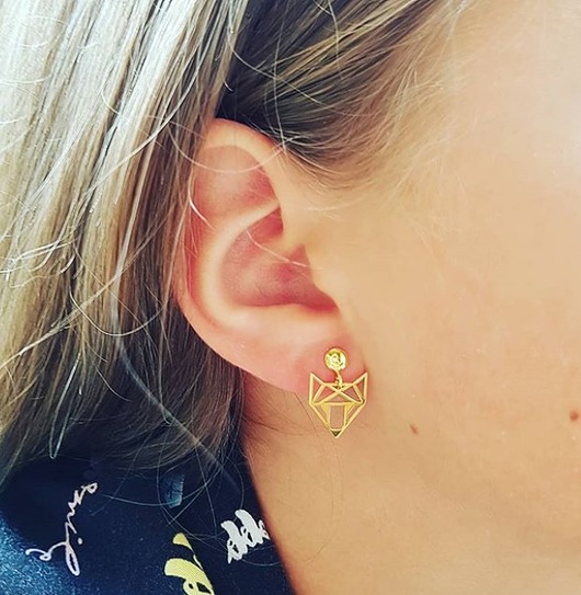 Kolczyki pozłacane wiszące Lisy