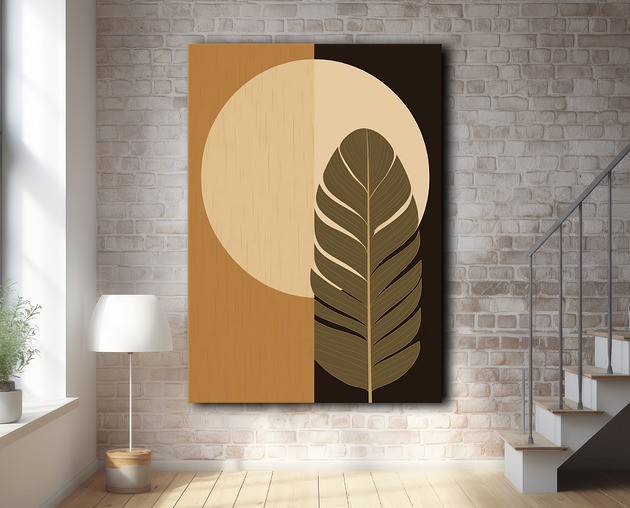 Tropikalne liście - Plakat - Loft, Minimalizm