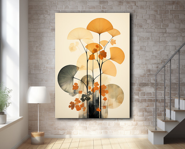 Tropikalne liście - Plakat - Loft, Minimalizm