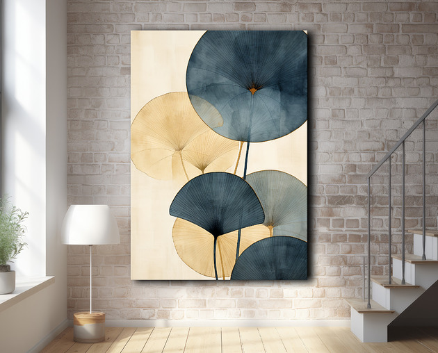 Tropikalne liście - Plakat - Loft, Minimalizm