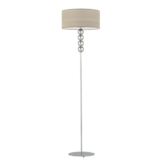 Skandynawska lampa stojąca z abażurem z forniru BERMUDY ECO