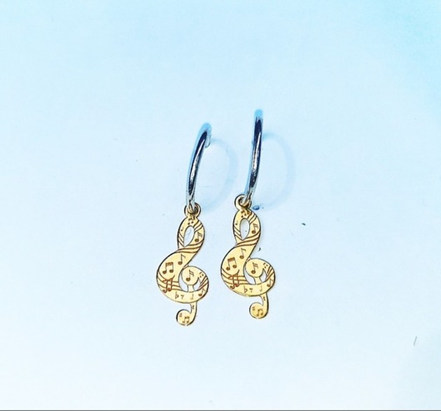 Nutki wiszące kolczyki pozłacane koła