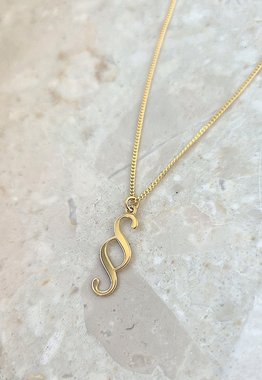 Naszyjnik Paragraf -srebro złocone