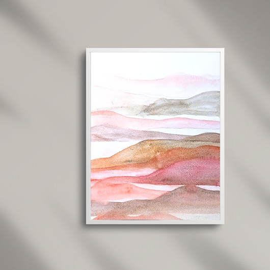 Akwarela Górski pejzaż oryginalny obraz 300g A3 30x40 cm