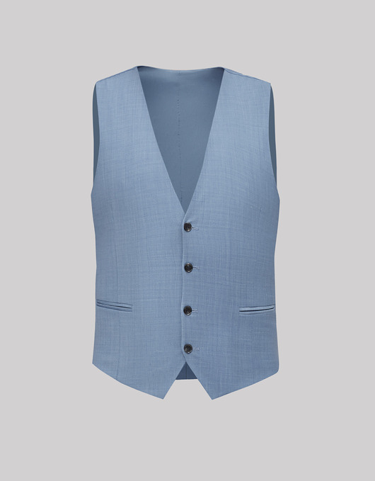 Kamizelka do zestawu bairo slim fit błękitna