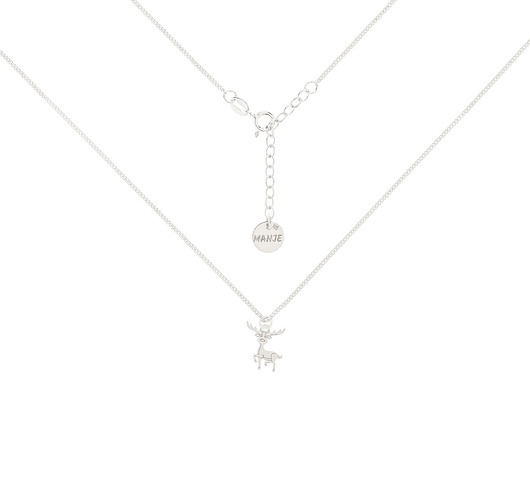 Srebrny choker pancerka z reniferkiem