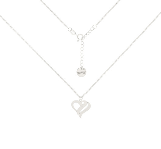 Srebrny choker pancerka z sercem