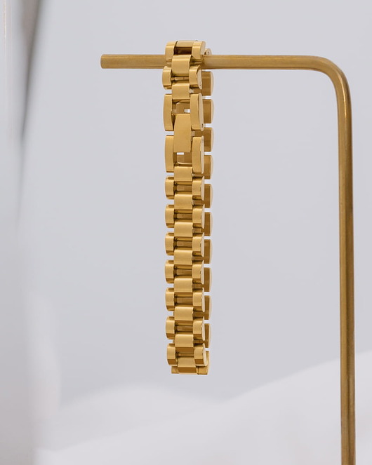 Modna bransoletka ze stali chirurgicznej pozłacana 18k złotem