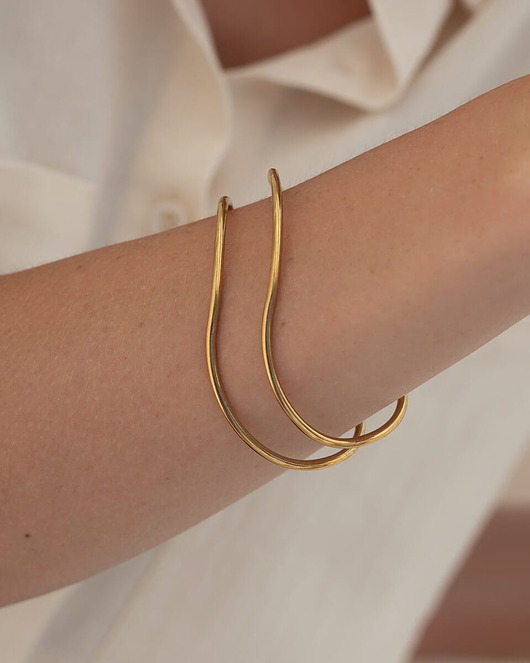 Modna złota bransoletka ze stali chirurgicznej pozłacana 18k złotem