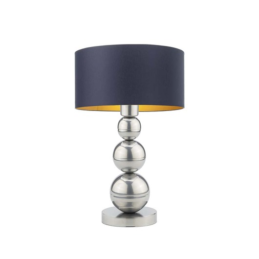 Srebrna lampa stołowa w stylu glamour HONOLULU GOLD z kulami