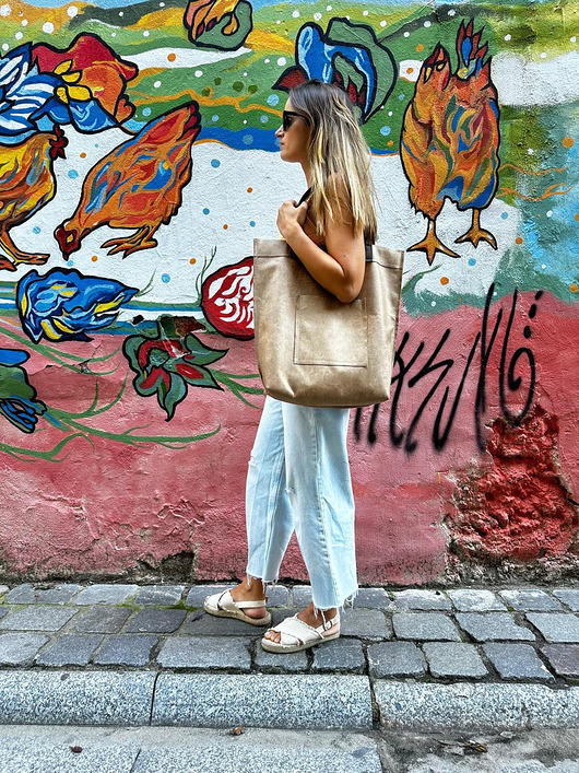 Torba Mr M Vintage cappuccino skóra naturalna