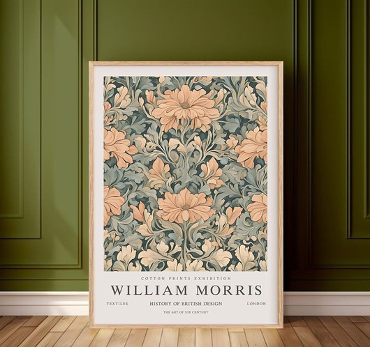 PLAKAT dekoracyjny ,kwiaty William Morris, wystawowy