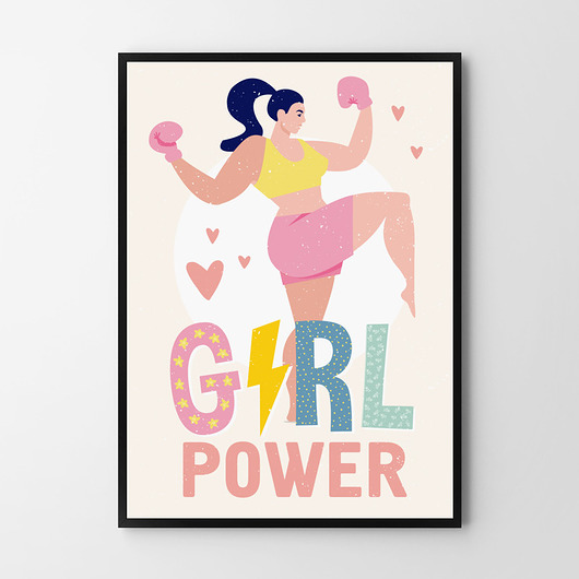 Girl Power - plakat - wersja różowa