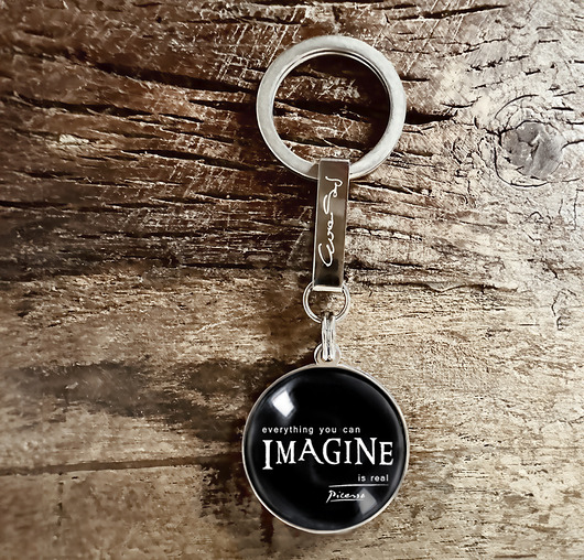 Imagine, stalowy brelok + box