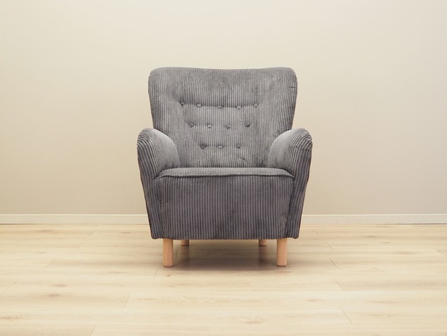 Fotel szary, skandynawski design, produkcja: Dania