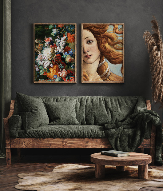 Zestaw plakatów - kwiaty vintage