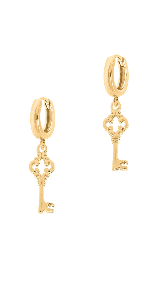 Pozłacane kolczyki z kluczami