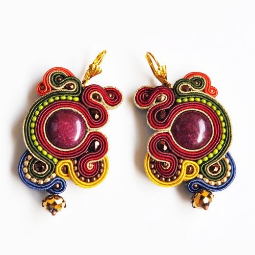 Sutaszowe kolczyki FRYGIA