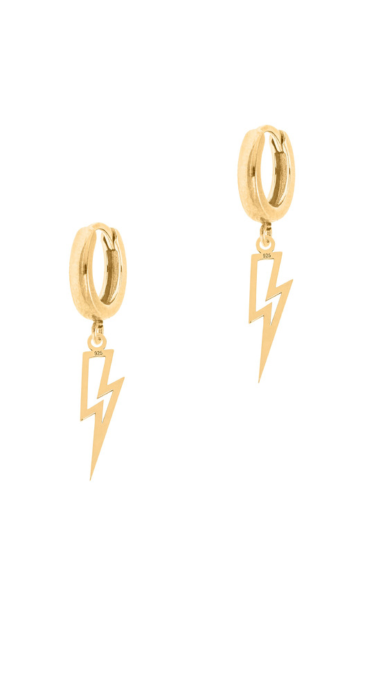 Pozłacane kolczyki z piorunami