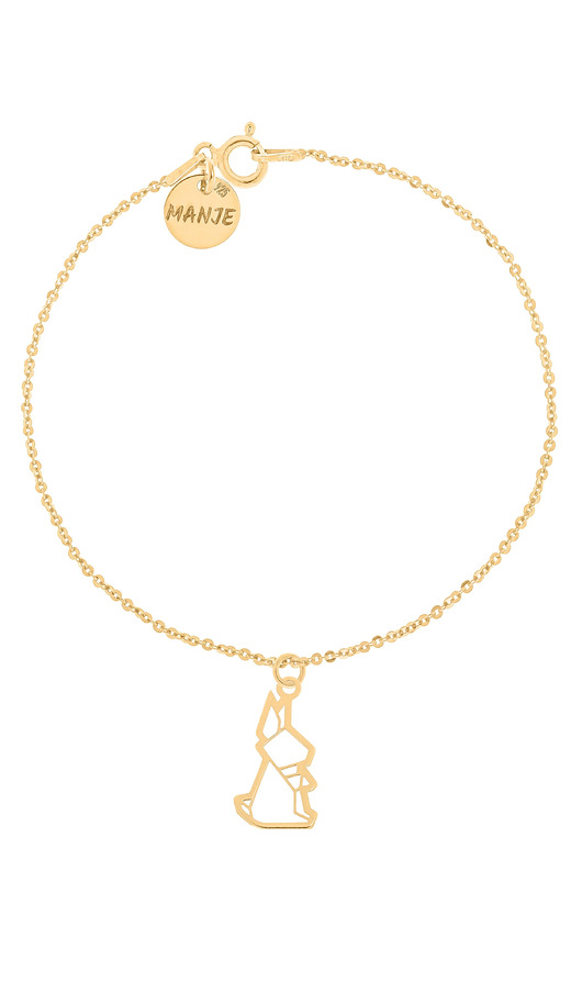 Pozłacana bransoletka z królikiem