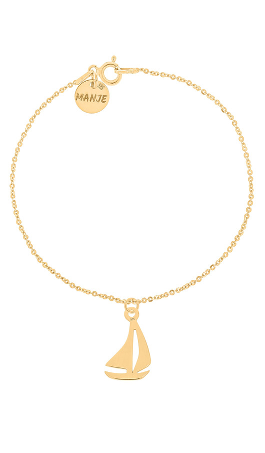Pozłacana bransoletka z żaglówką