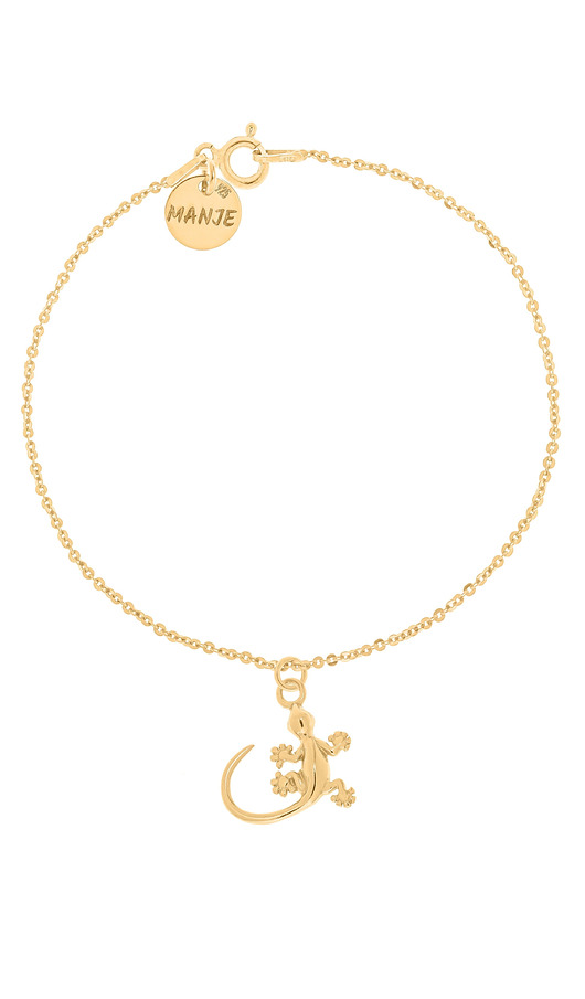 Pozłacana bransoletka z jaszczurką