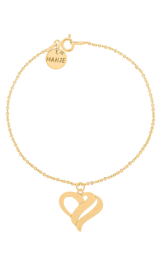Pozłacana bransoletka z sercem