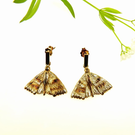 Kolczyki srebrne z Ćmami tęczowe