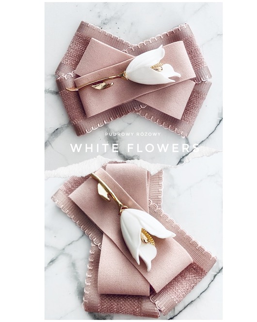 Brosza White Flower NEW