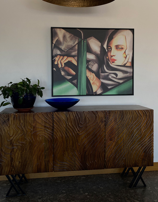 Plakat Autoportret w zielonym bugatti - Tamara Łempicka
