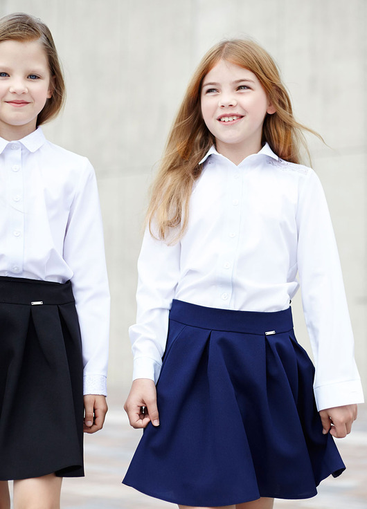 Klasyczna szkolna spódnica Wanda granatowa