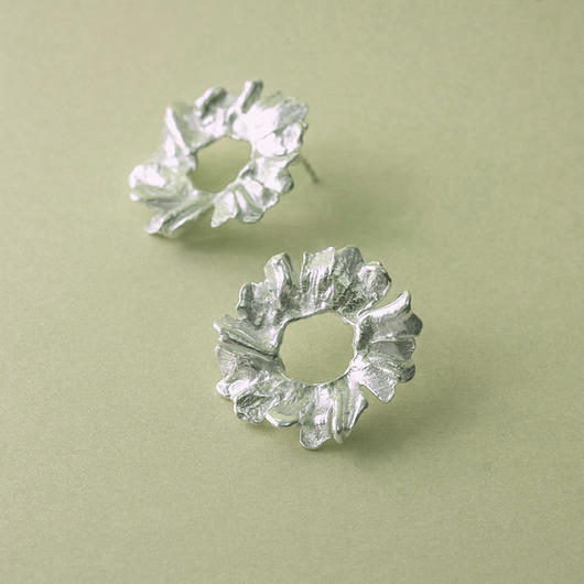 Kolczyki kwiaty srebrne- Rumianki