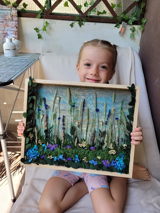 Żywy obraz z roślin