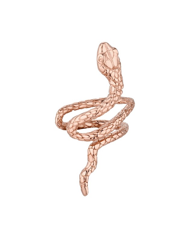Nausznica wąż z różowego złota