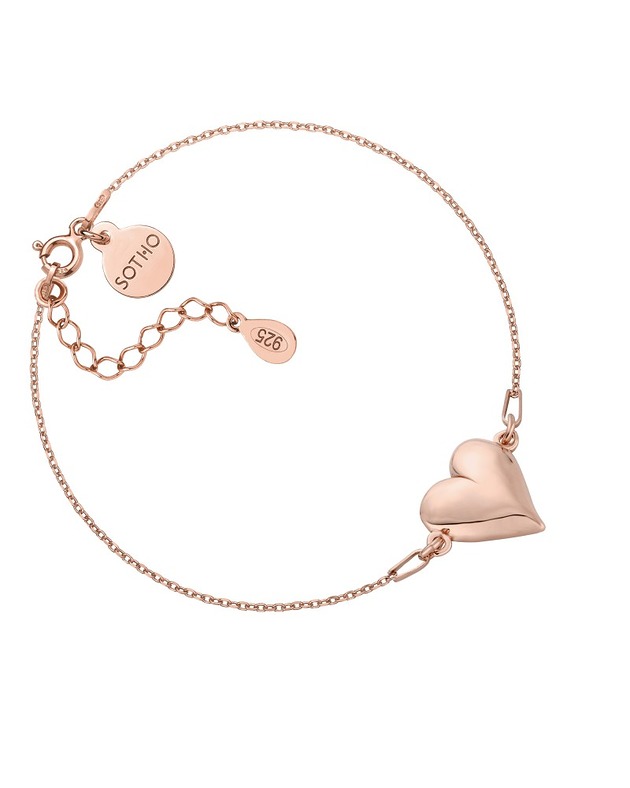 Bransoletka z sercem z różowego złota